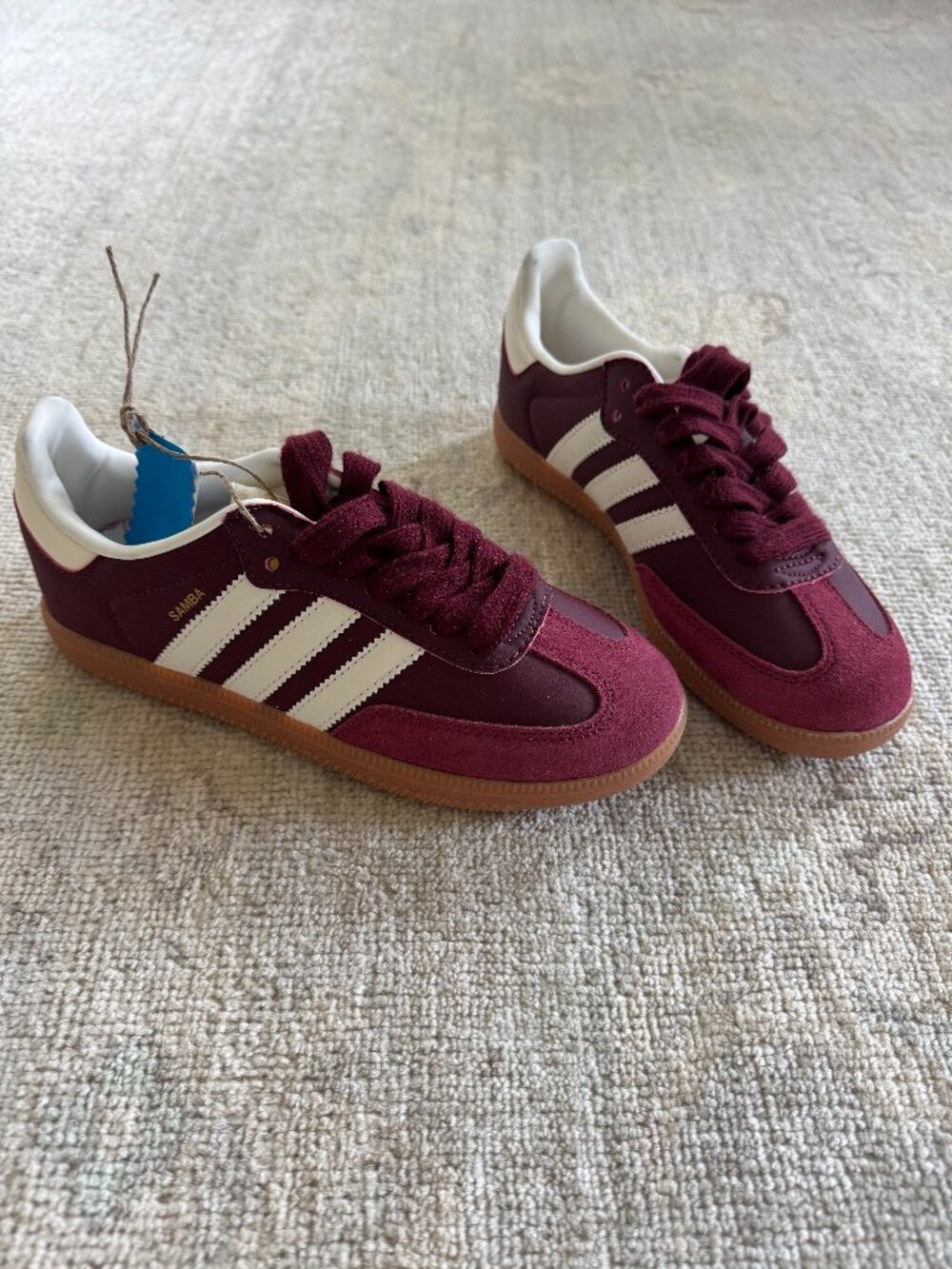 NWT Adidas Samba OG Maroon Burgundy, Sz 6.5